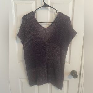 Moda International Purple Squares Loose Fitting Shirt